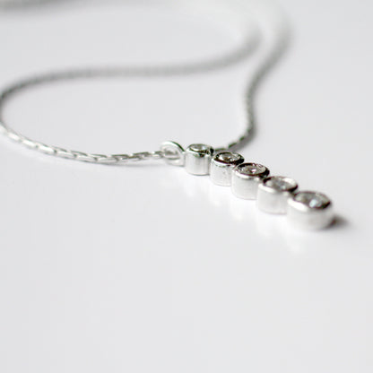 White Gold K18 Diamond necklace, Engagement Bride gift