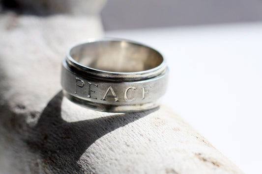 Peace anxiety relief ring
