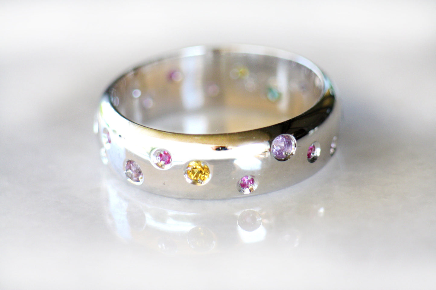 Sapphire and Tourmaline Personalized Multi stone ring