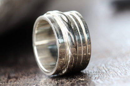 Custom Engraved Spinner Ring