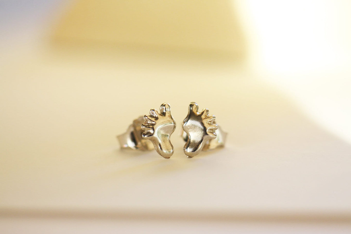 Kids Tiny Rose gold Huggie Earrings, Pregnancy announce gift