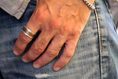 Spinner Sterling Silver with Copper ring