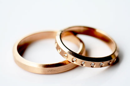 Rose gold Eternity diamond ring