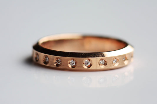 Rose gold Eternity diamond ring