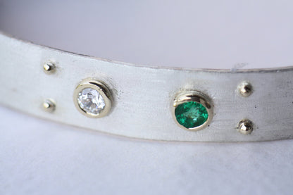 Personalized Engraved Tourmaline cuff