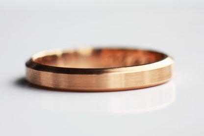 Rose gold 14K plain ring, Classy Matching Wedding rings for couples