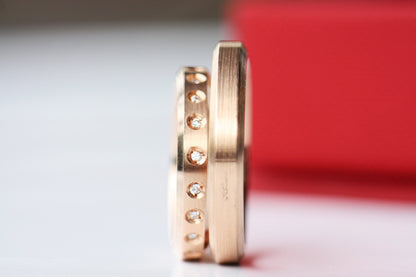 Rose gold Eternity diamond ring