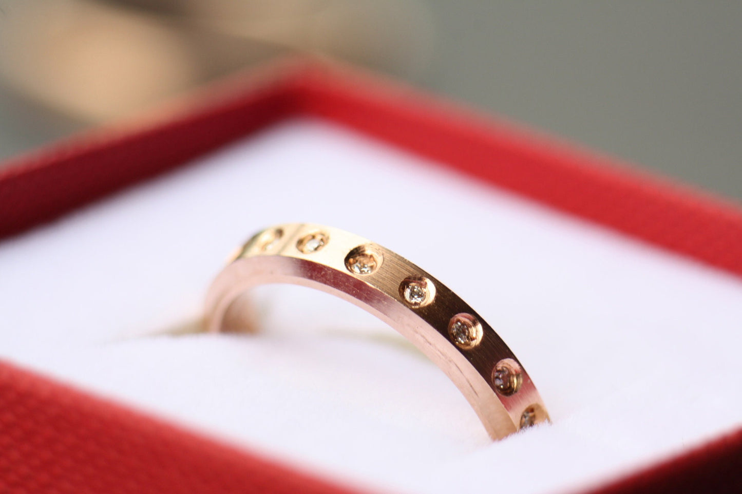 Rose gold Eternity diamond ring