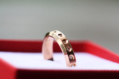 Rose gold Eternity diamond ring