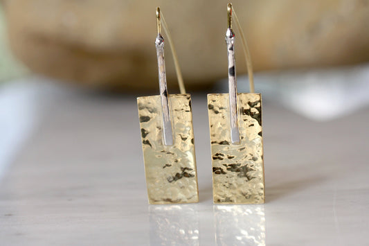 Silver Earrings for Women Geometric Style