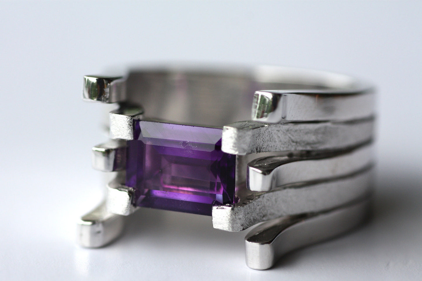 Amethyst cocktail ring