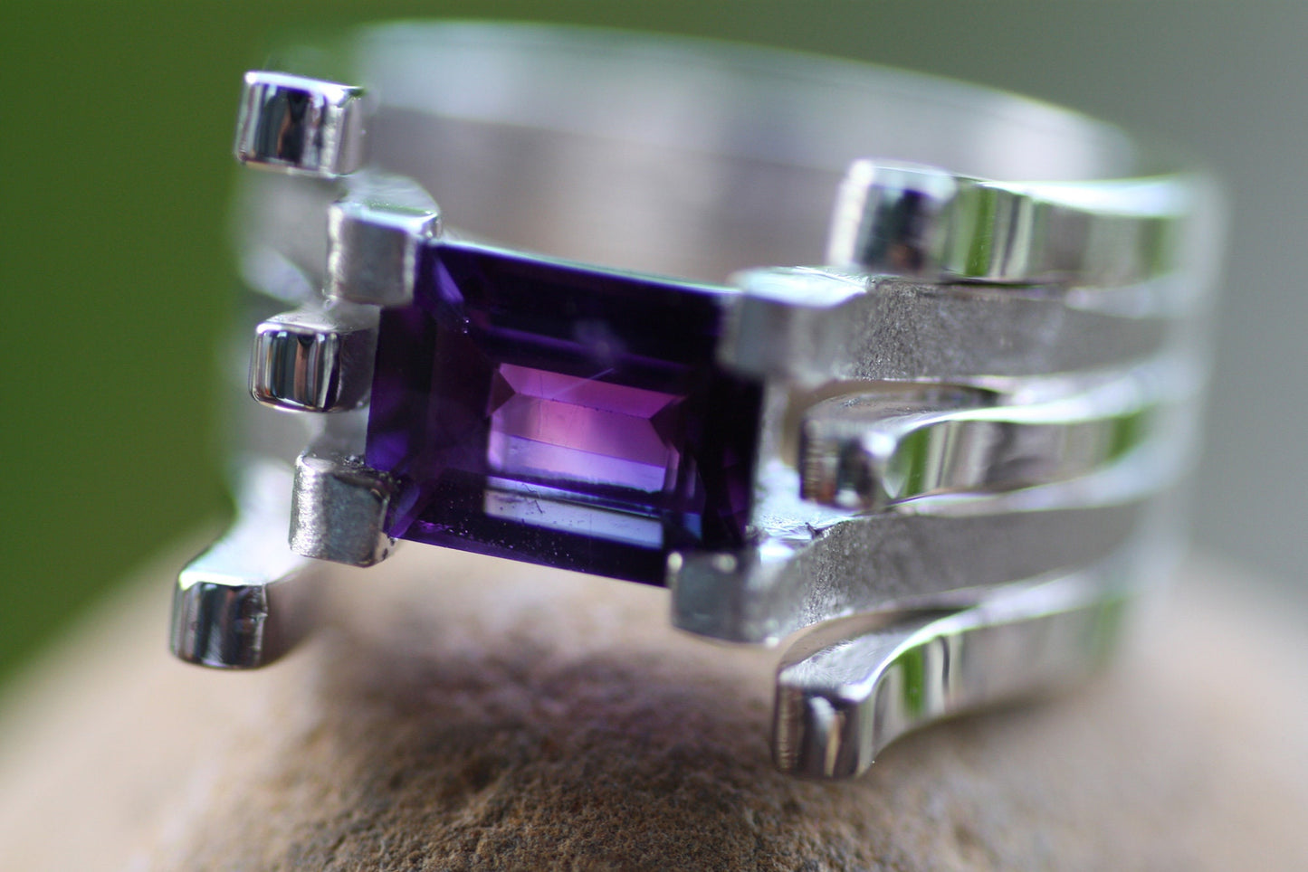 Amethyst cocktail ring