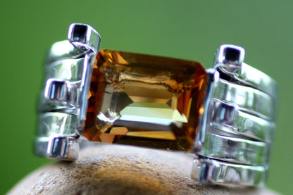 Citrine engagement ring