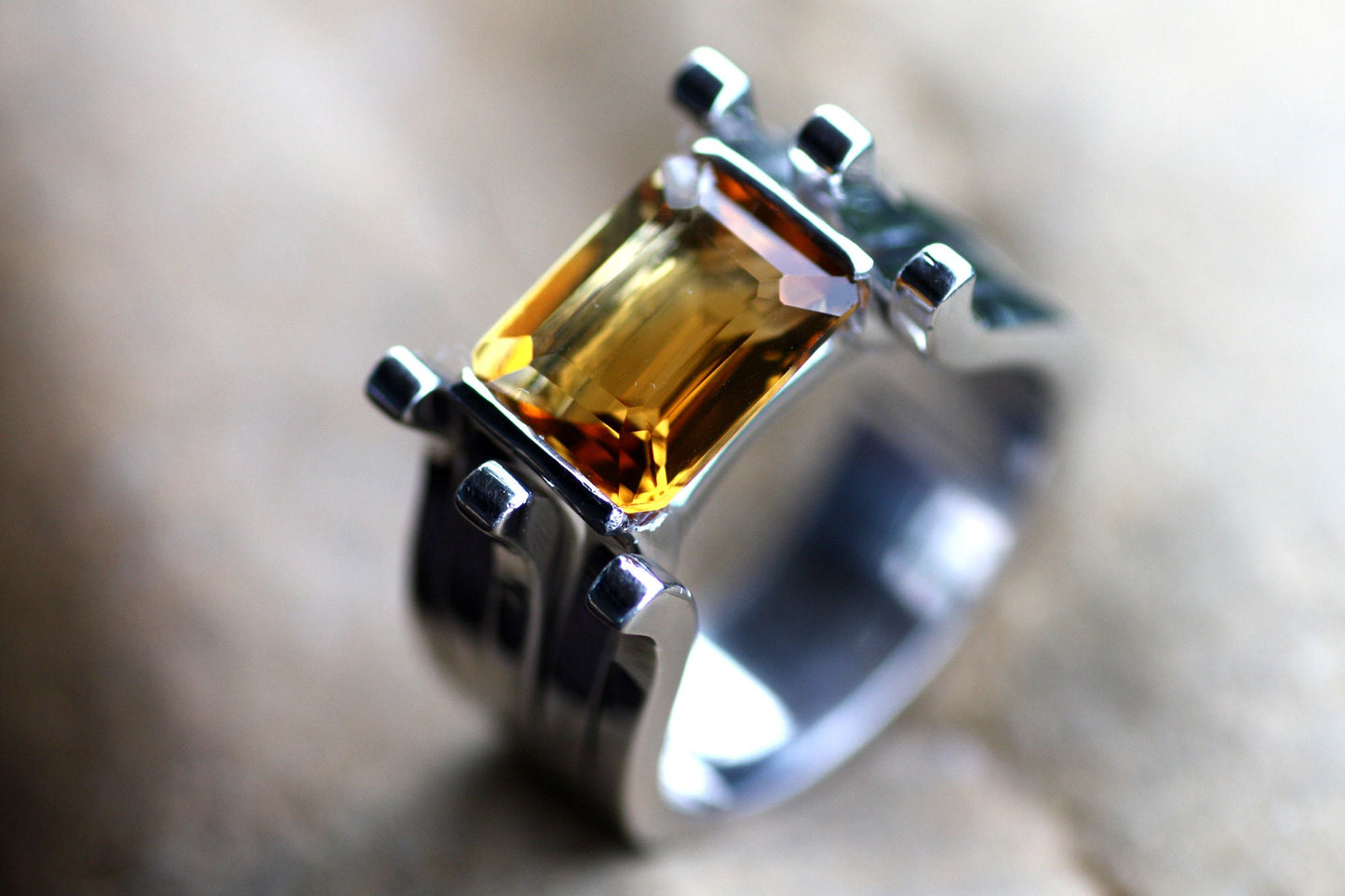 Citrine engagement ring