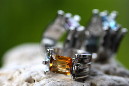 Citrine engagement ring