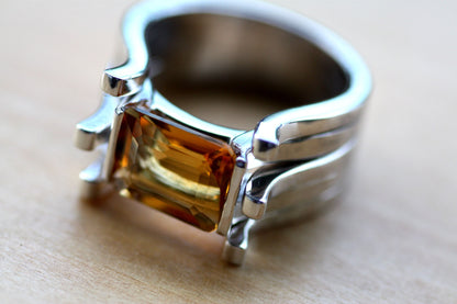 Citrine engagement ring