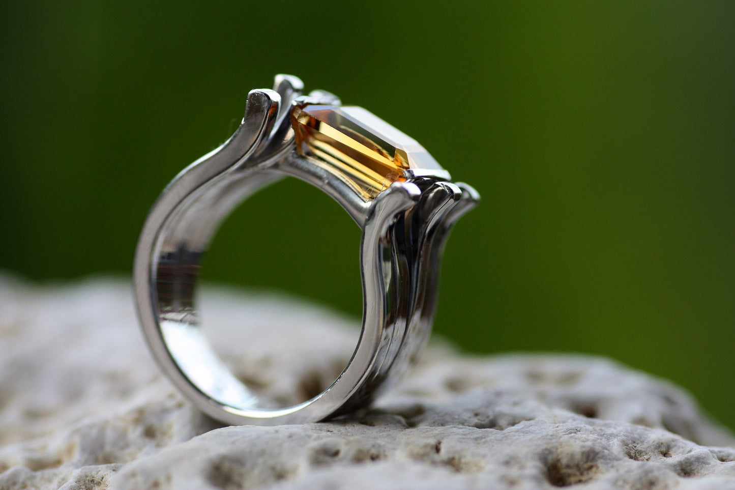 Citrine engagement ring