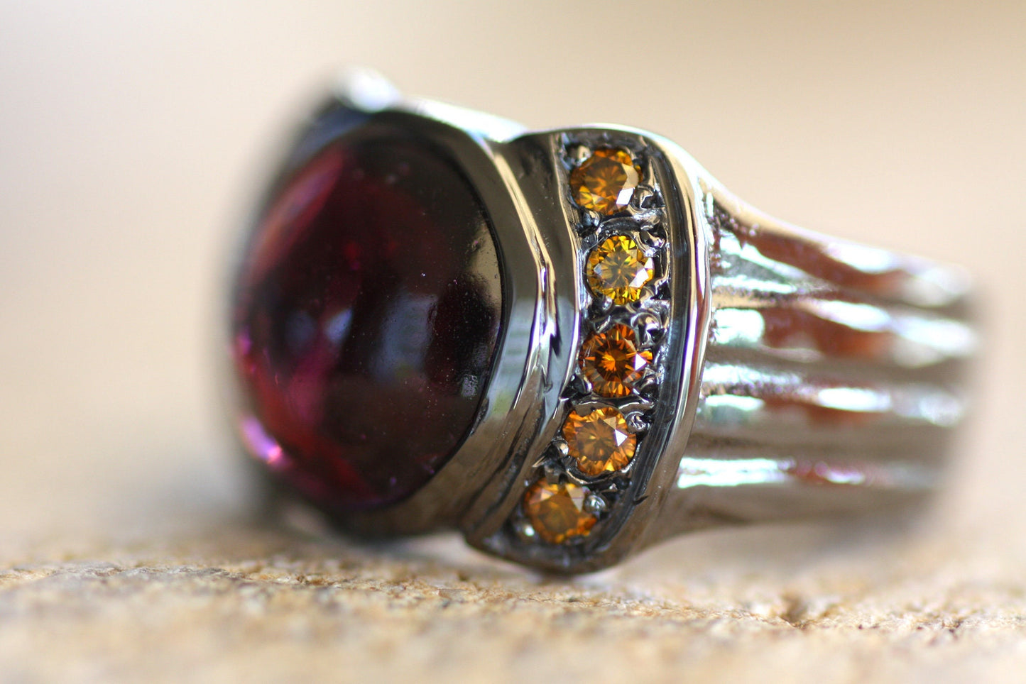 Tourmaline Sapphire and Ruby ring
