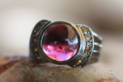 Tourmaline Sapphire and Ruby ring