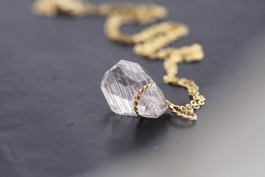 Natural Quartz Crystal Necklace for women