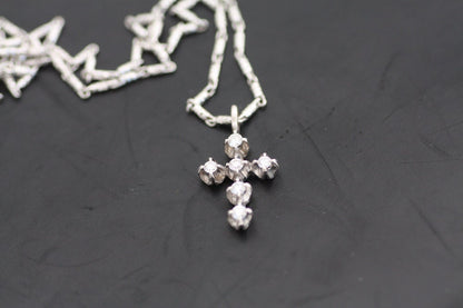 White Gold Diamond Cross necklace for women