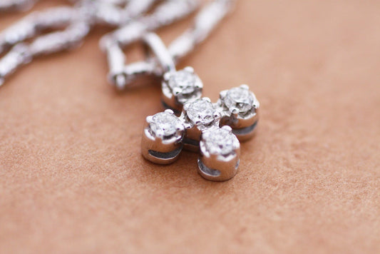 Gold Diamond Cross Necklace