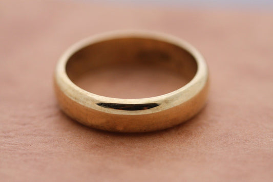 Classic Soft Dome Rose Gold Wedding Ring