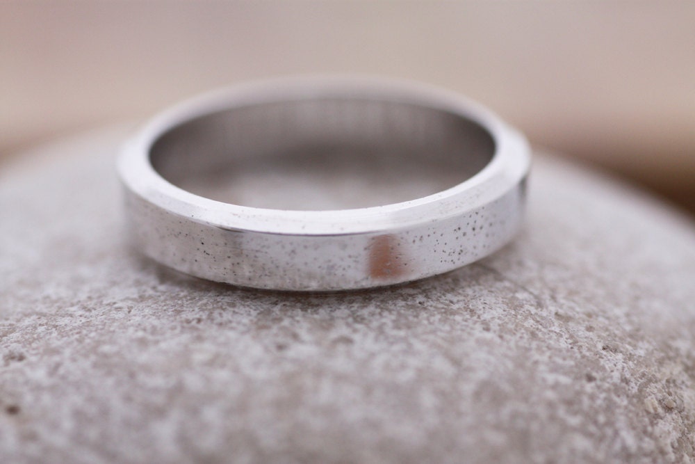 Plain White Gold Wedding Ring for men